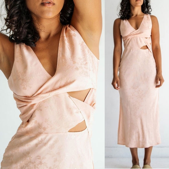 Moon Twist Floral Jacquard Slip Dress XS - The Line by K - Picture 2 of 11